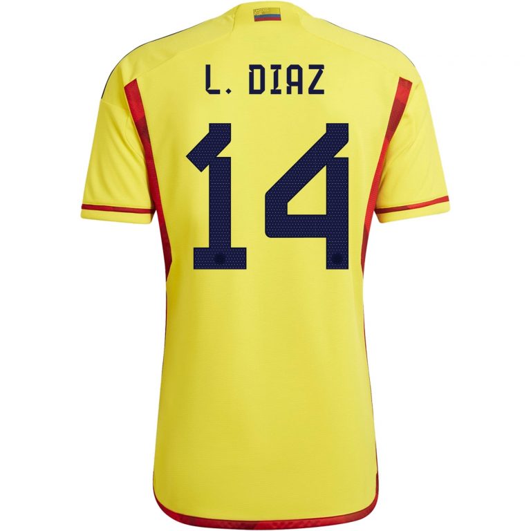 Luis Díaz Colombia 22/23 Home Jersey by adidas – Arena Jerseys