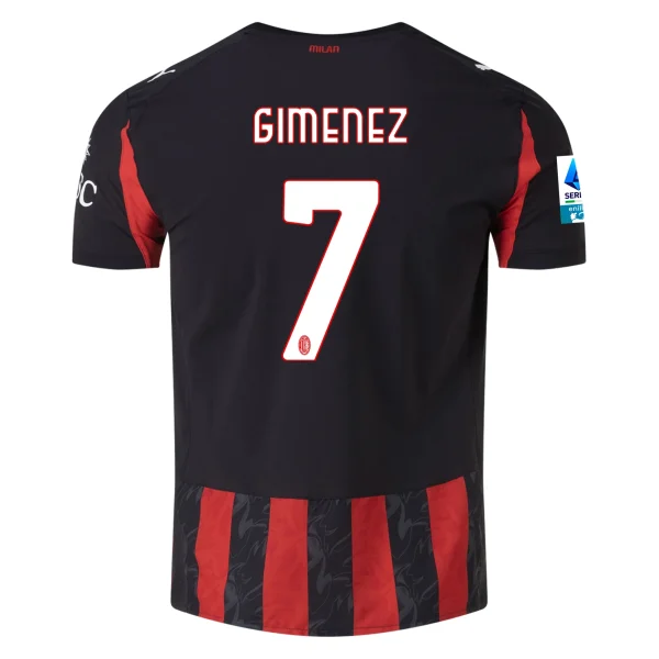 Gimenez AC Milan 25/26 Authentic Home Jersey by PUMA